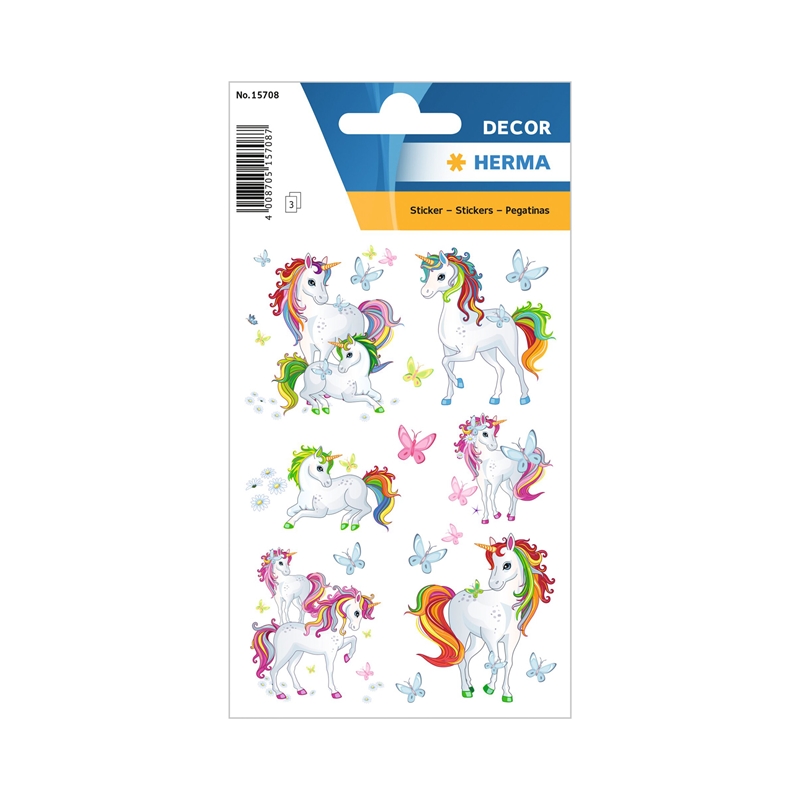 Herma Самозалепващи се етикети Еднорози, 3 листана ниска цена с бърза доставка - BestPC.BG