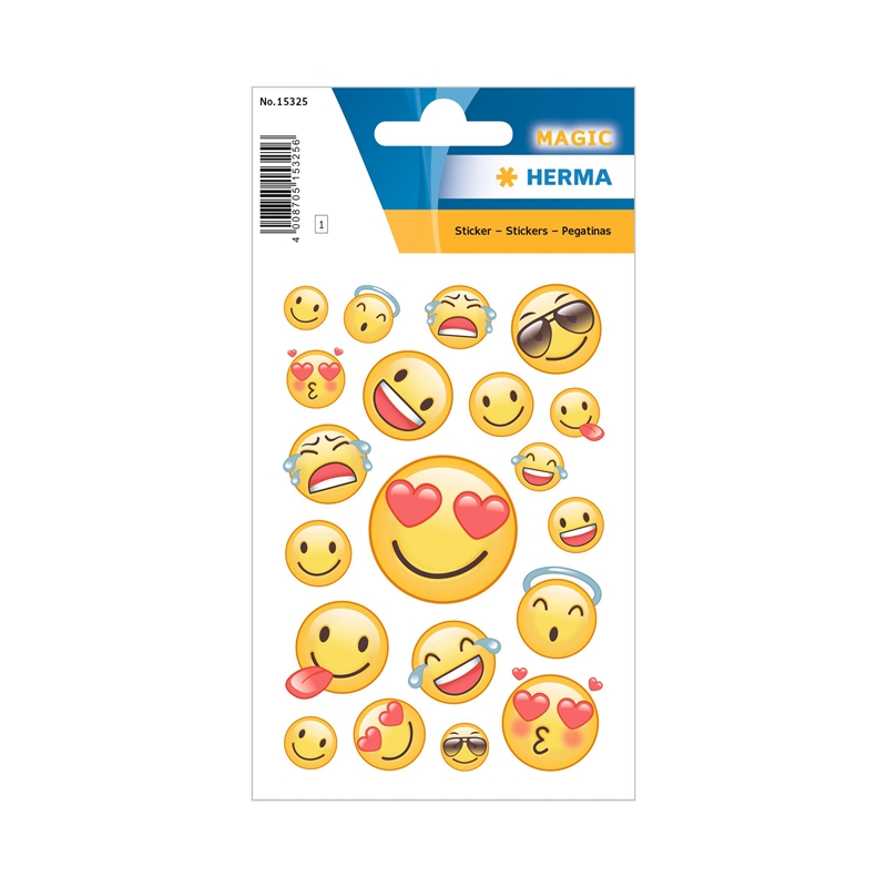 Herma Самозалепващи се етикети Емотикони Magic, жълти, 3 листана ниска цена с бърза доставка - BestPC.BG