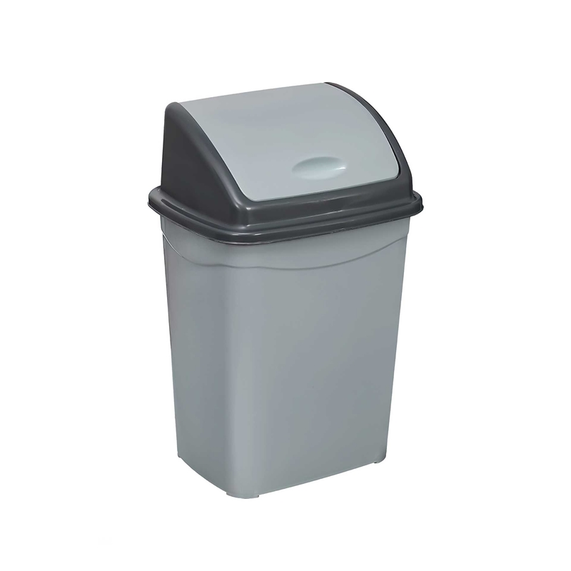 Planet Кош за отпадъци, с люлеещ капак, 26 L, сиво-черенна ниска цена с бърза доставка - BestPC.BG
