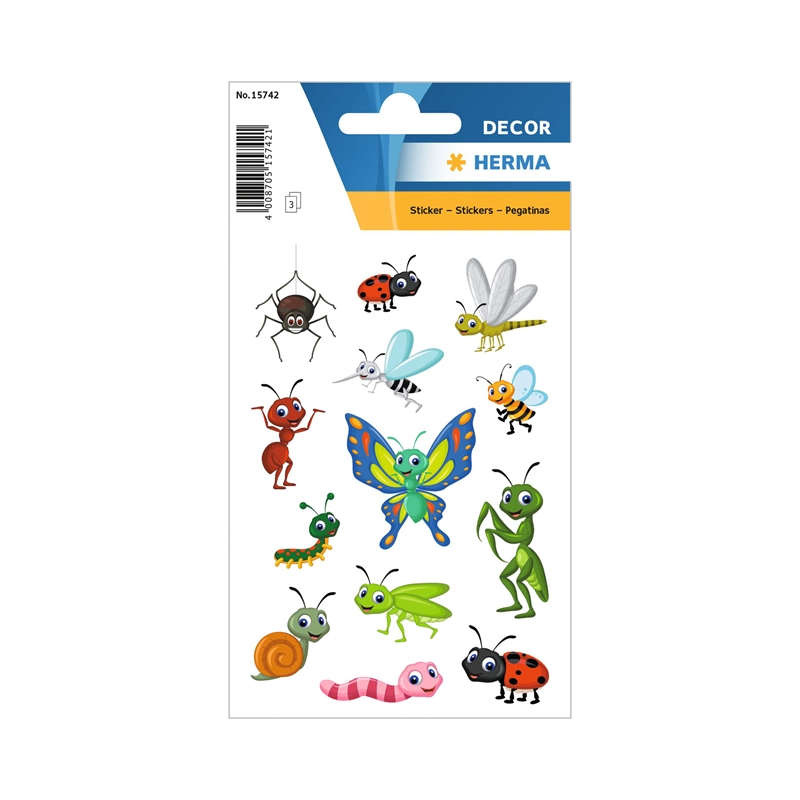 Herma Самозалепващи се етикети Насекоми, пълзящи и летящи, 1 листна ниска цена с бърза доставка - BestPC.BG