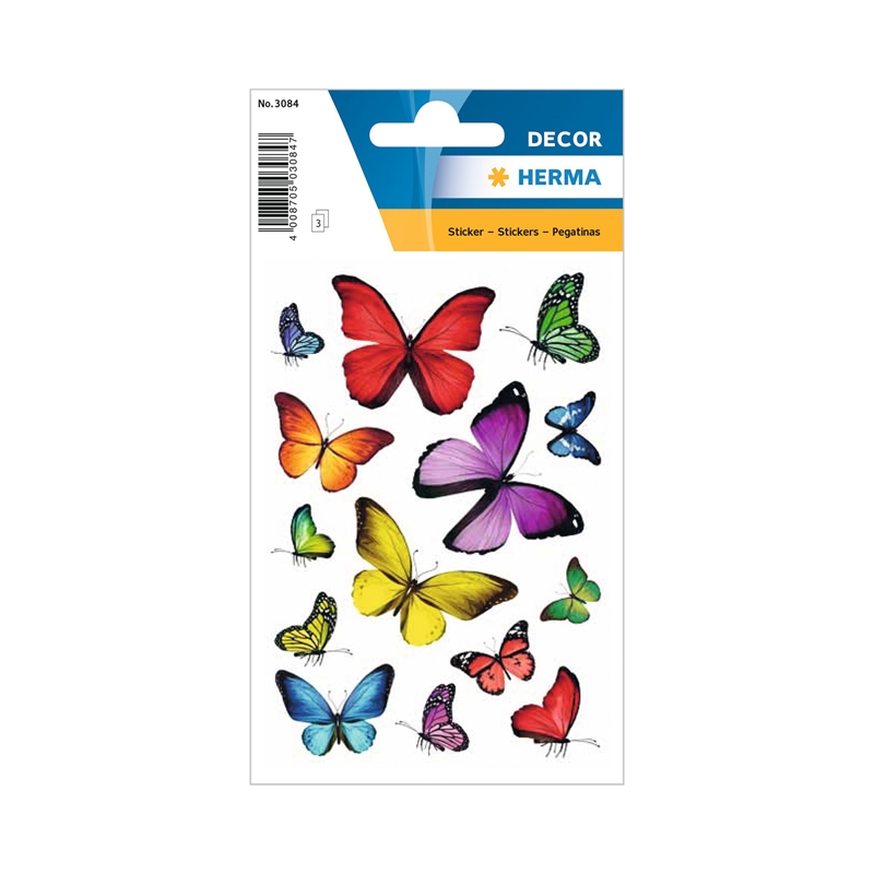 Herma Самозалепващи се етикети Пеперуди, 3 листана ниска цена с бърза доставка - BestPC.BG