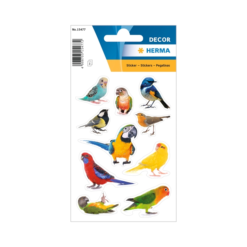 Herma Самозалепващи се етикети Птици, 3 листана ниска цена с бърза доставка - BestPC.BG