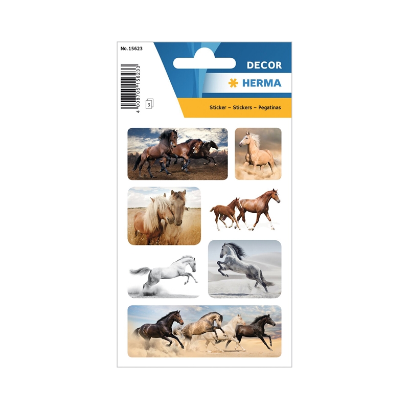 Herma Самозалепващи се етикети Диви коне, 3 листана ниска цена с бърза доставка - BestPC.BG