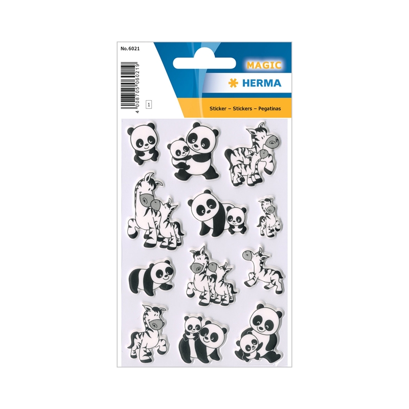 Herma Самозалепващи се етикети Панди и зебри, 1 листна ниска цена с бърза доставка - BestPC.BG