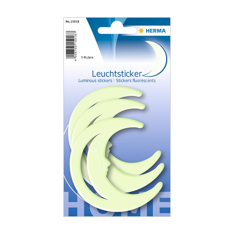 Herma Самозалепващи се етикети Луна, светещи в тъмно, 3 брояна ниска цена с бърза доставка - BestPC.BG