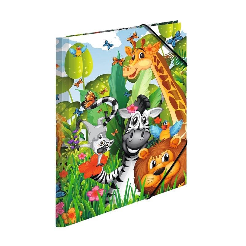 Herma Папка Kindergarten, картонена, с ластик, A4, PP, джунглана ниска цена с бърза доставка - BestPC.BG