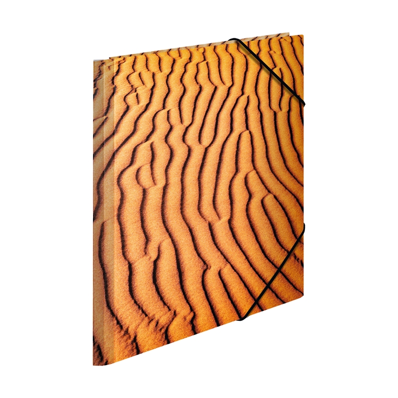 Herma Папка Nature, картонена, с ластик, A4, пясъкна ниска цена с бърза доставка - BestPC.BG