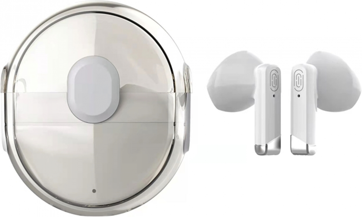 Слушалки Wesdar TWS165 , безжични, с Bluetooth, със зареждащ кейс, белина ниска цена с бърза доставка - BestPC.BG