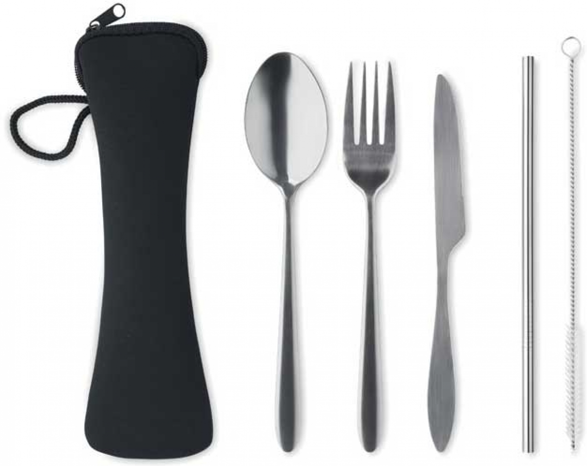 More Than Gifts Комплект прибори за хранене черен, 5 частина ниска цена с бърза доставка - BestPC.BG