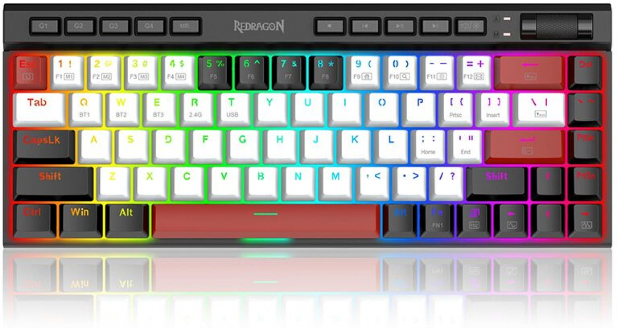 Клавиатура Redragon Magic-Wand Mini PRO, RGB Bluetooth, Red Switch, механична - чернана ниска цена с бърза доставка - BestPC.BG