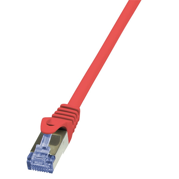 Медна пач корда Patch cable S-FTP Cat.6a 0.25m, Red, CQ3014Sна ниска цена с бърза доставка - BestPC.BG