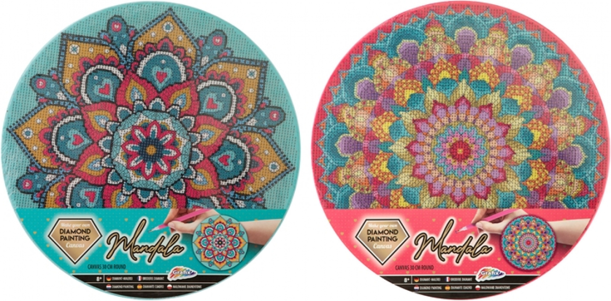 Moxy Платно за рисуване с мъниста Мандала, кръг, асорти, 24 брояна ниска цена с бърза доставка - BestPC.BG