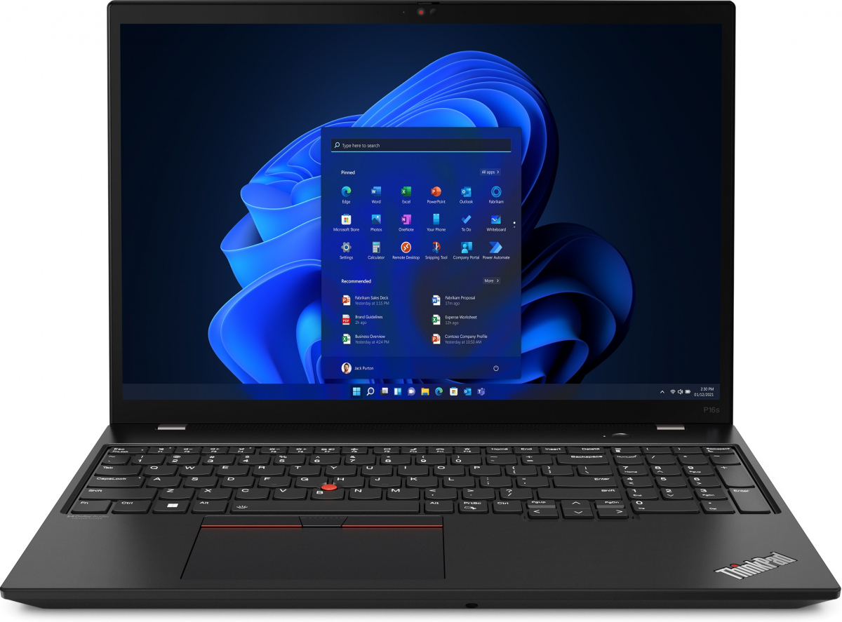 Лаптоп Lenovo ThinkPad P16s G2, Core i7-1360P, 16GB, 512GB SSD NVMe, RTX A500 4GB, 16"на ниска цена с бърза доставка - BestPC.BG