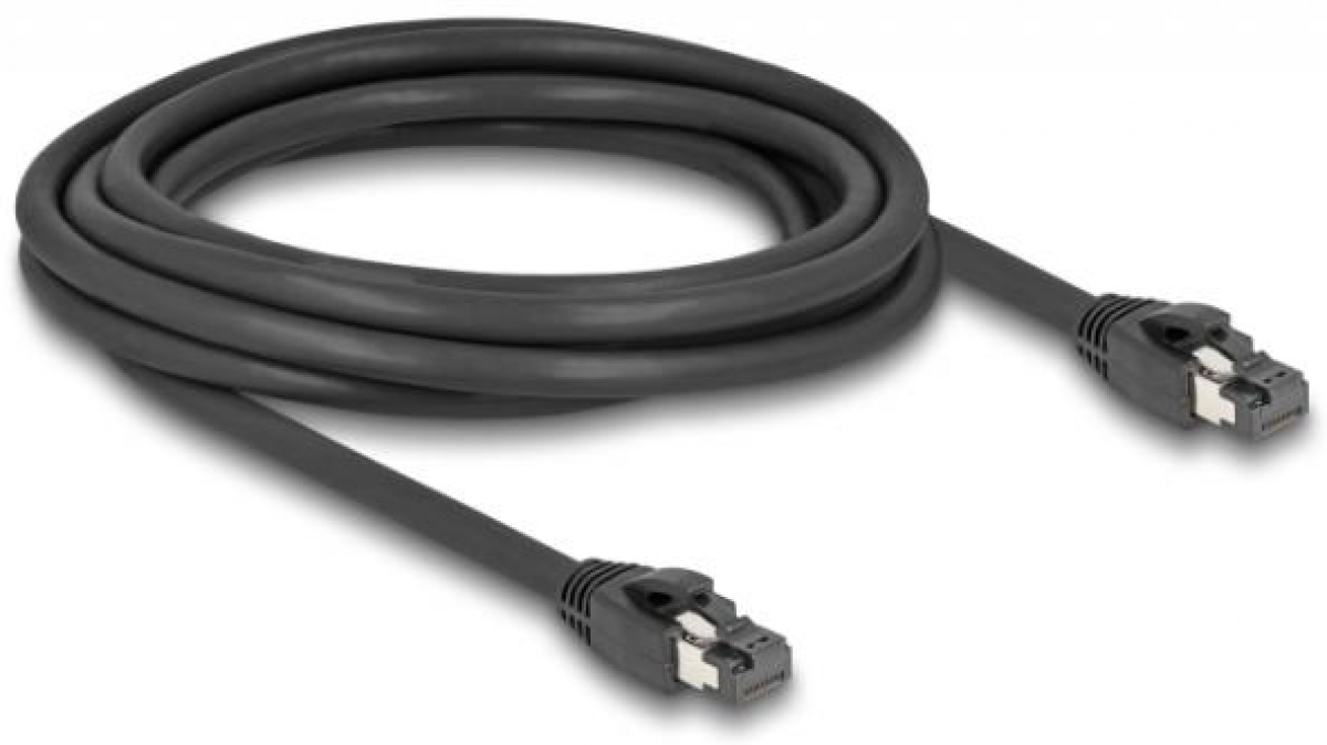 Мрежови кабел Delock, Cat.8.1 S-FTP, 3 m, Дo 40 Gbps, Черенна ниска цена с бърза доставка - BestPC.BG