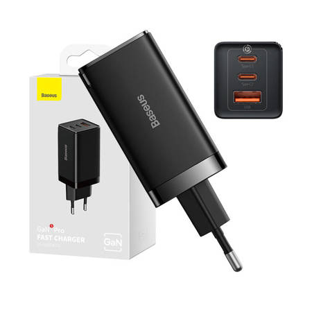 Принадлежност за смартфон Зарядно устройство Baseus GaN5 Pro fast charger2xUSB-C+USB 65W CCGP120201на ниска цена с бърза доставка - BestPC.BG