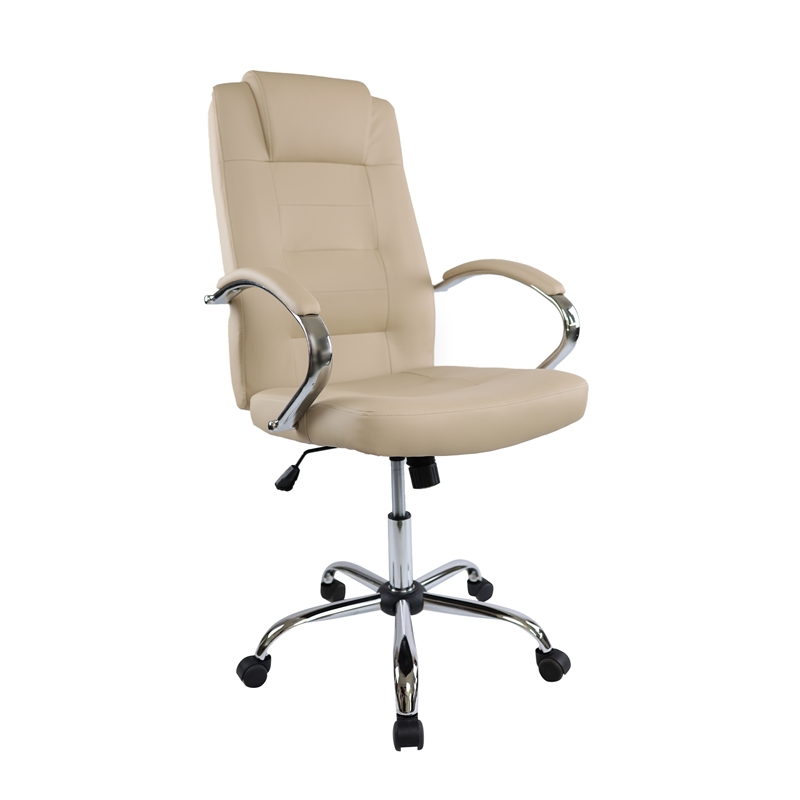 Директорски стол Slash, екокожа, Tilt механизъм, до 160 kg, слонова костна ниска цена с бърза доставка - BestPC.BG