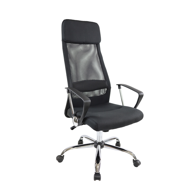 Директорски стол Roby, дамаска и меш, Tilt механизъм, до 130 kg, черенна ниска цена с бърза доставка - BestPC.BG