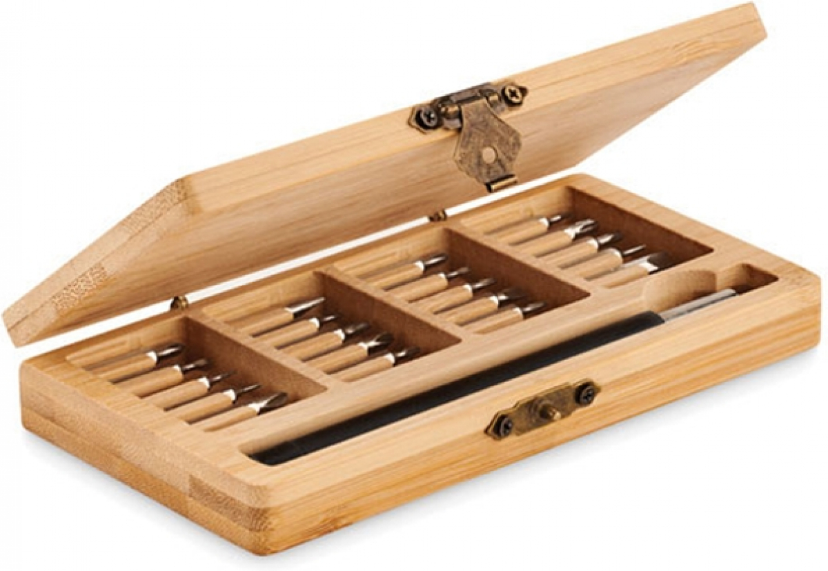 More Than Gifts Комплект отвертки Bamtool, в кутия от бамбукна ниска цена с бърза доставка - BestPC.BG