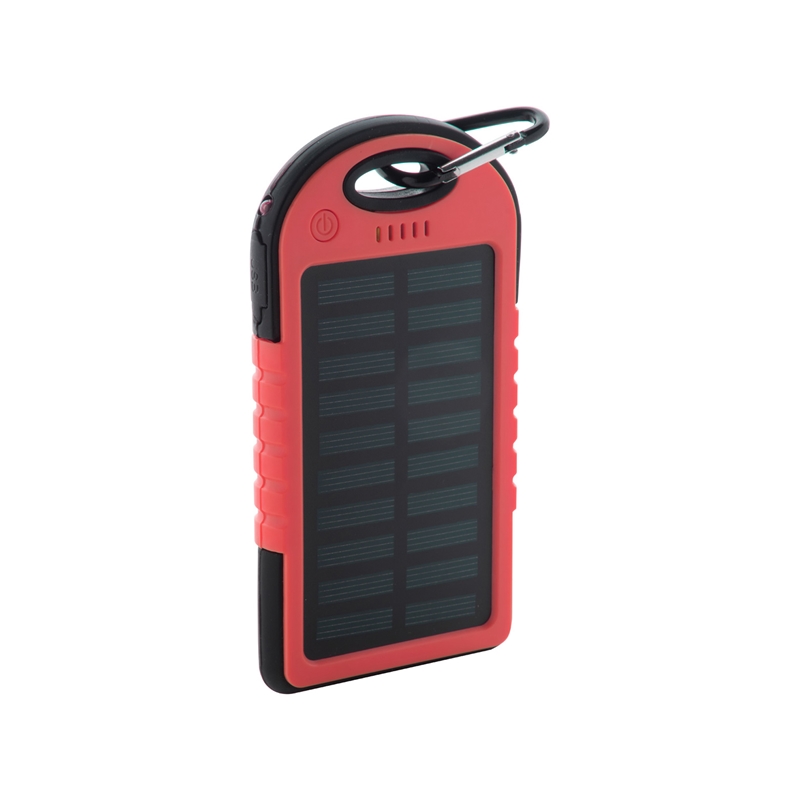 Външна батерия Cool Мобилна батерия Durabank Solar, 4000 mAh, червено-чернана ниска цена с бърза доставка - BestPC.BG