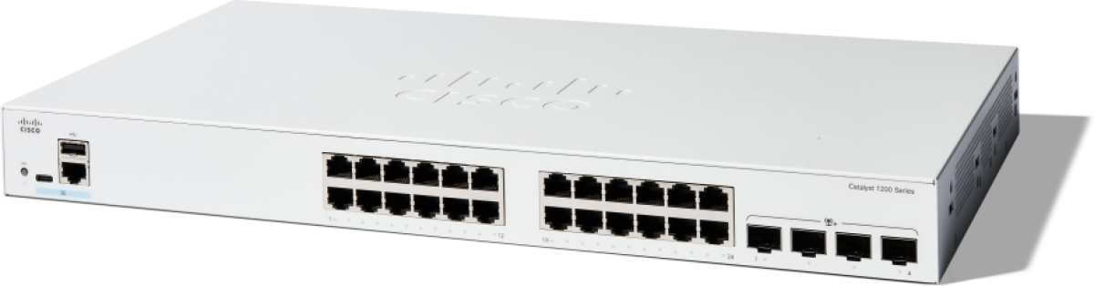 Комутатор/Суич Cisco Catalyst 1300 24-port GE, 4x10G SFP+на ниска цена с бърза доставка - BestPC.BG
