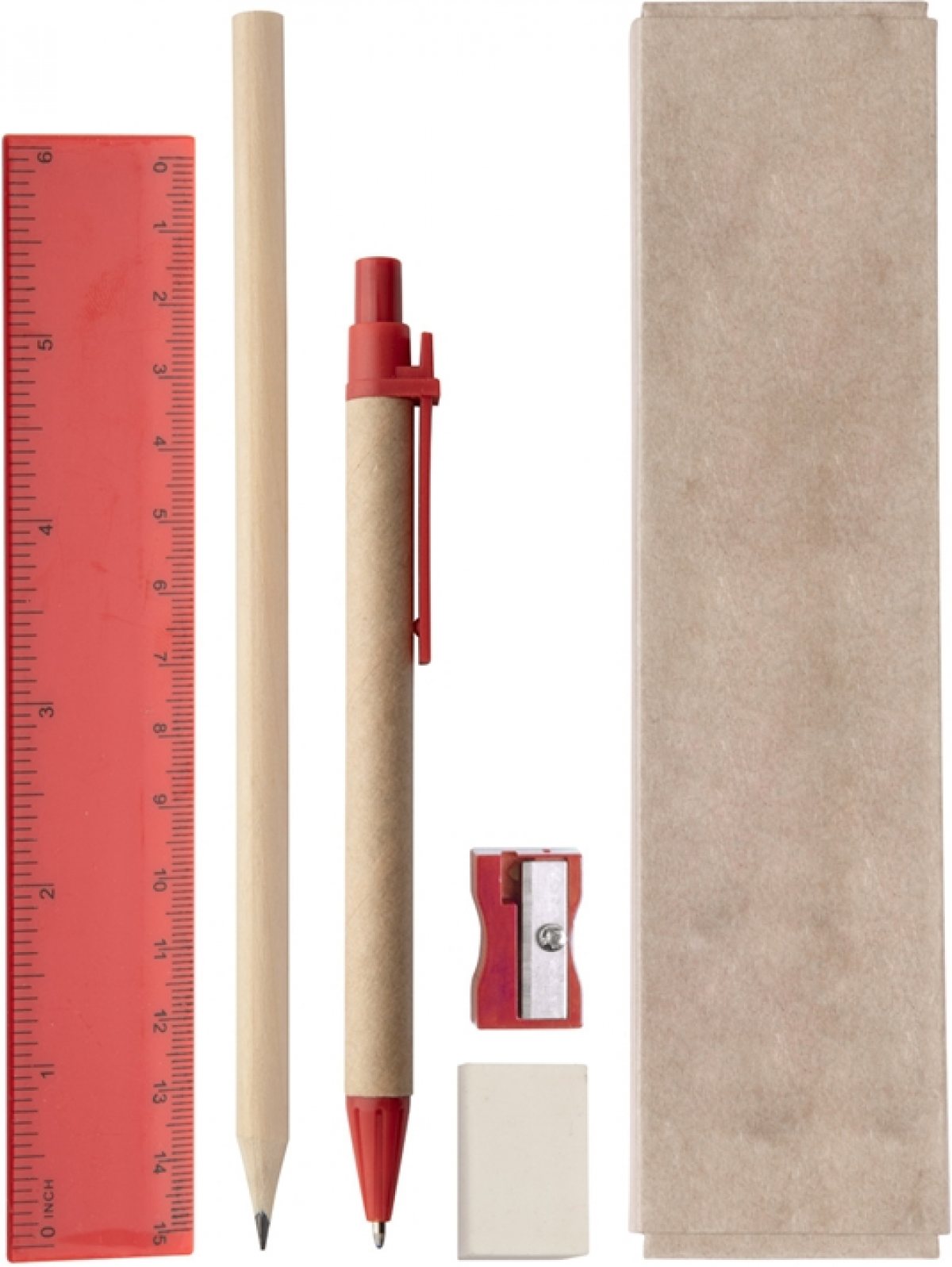 Cool Комплект Monoli, химикалка, молив, линия, острилка, гума, червенина ниска цена с бърза доставка - BestPC.BG