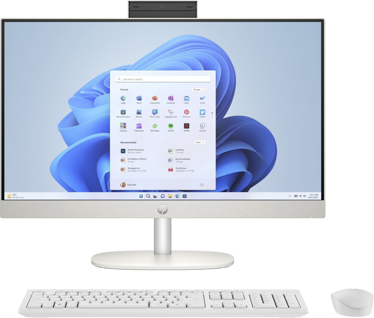 Компютър All-In-One HP Pavilion 24-cr0004nu, Core i7-1355U, 16GB, 1TB SSD NVMe, Iris Xe Graphics, 23.8"на ниска цена с бърза доставка - BestPC.BG