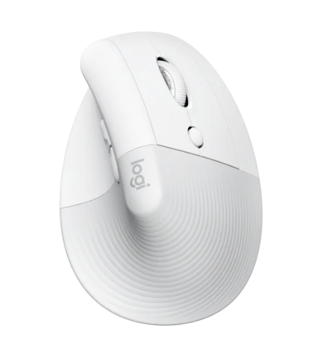 Мишка LOGITECH Lift Bluetooth Vertical Ergonomic Mouse - OFF-WHITE-PALE GREYна ниска цена с бърза доставка - BestPC.BG