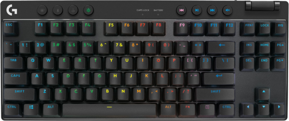 Клавиатура Геймърска Logitech G PRO X TKL, Bluetooth, USB кабел, RGB, Механична, Черенна ниска цена с бърза доставка - BestPC.BG