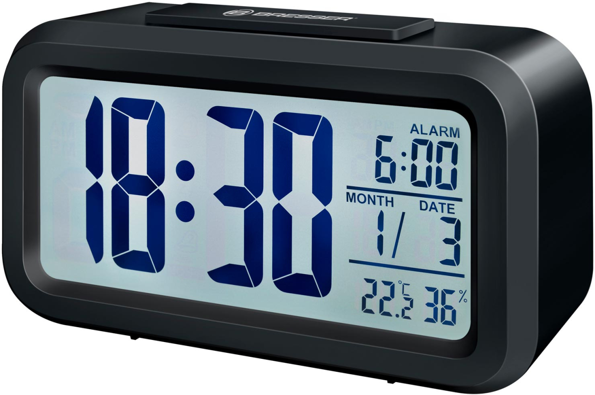 Будилник Bresser MyTime Duo LCD, черенна ниска цена с бърза доставка - BestPC.BG