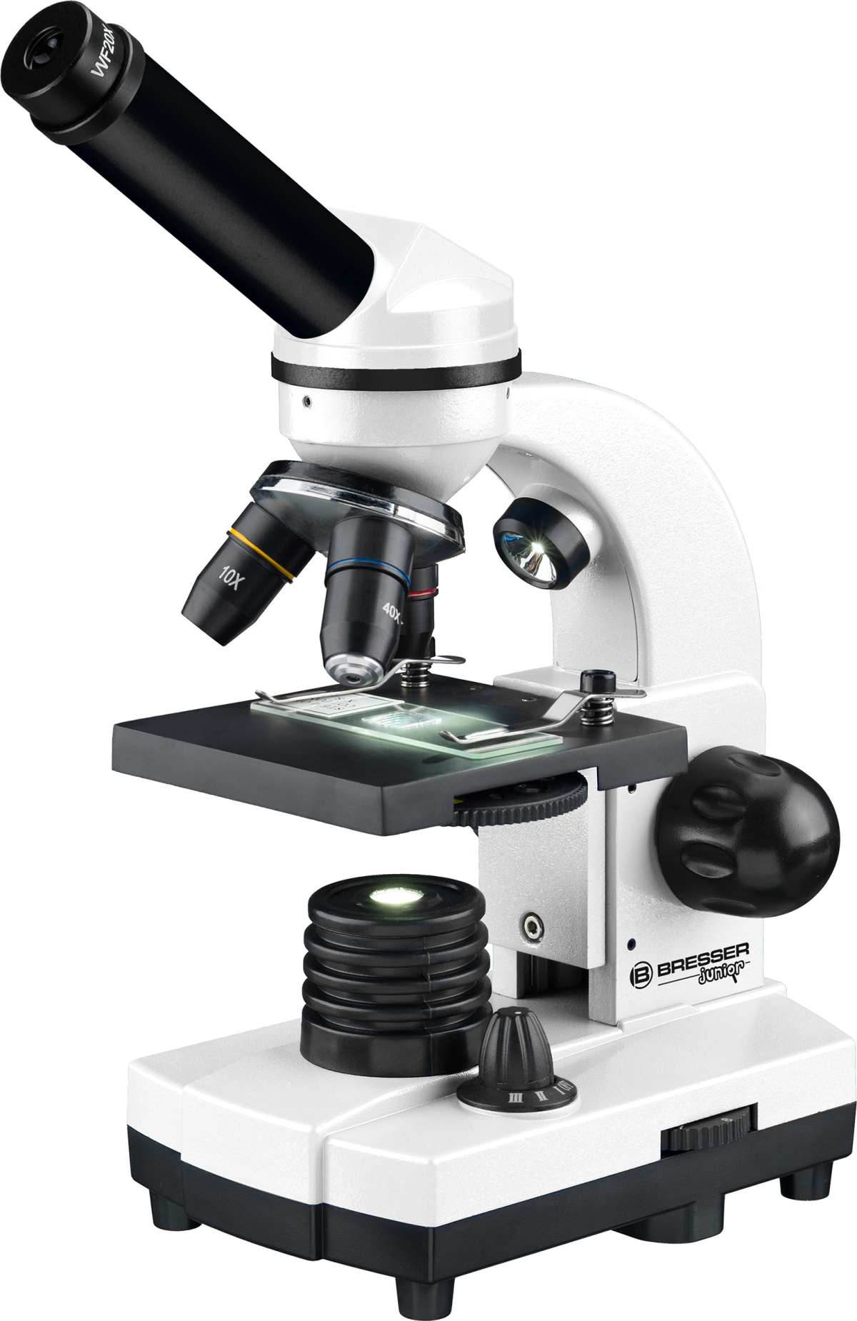 Микроскоп Bresser Junior Biolux SEL 40–1600x с кутия, бялана ниска цена с бърза доставка - BestPC.BG