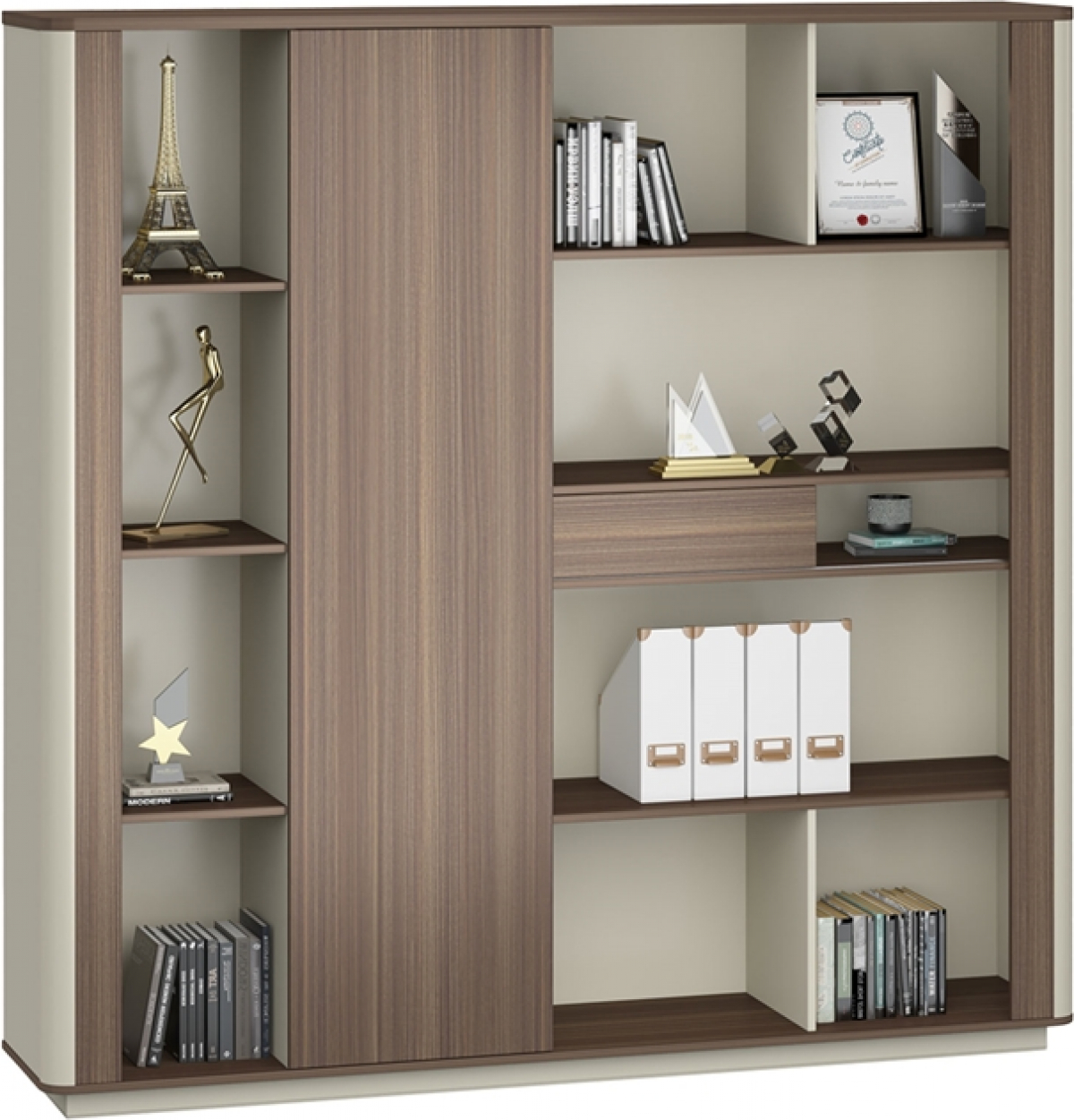 Продукт Шкаф RFG Lisabon, 2000 х 400 х 1980 mm, ПДЧ, дъб и сивона ниска цена с бърза доставка - BestPC.BG