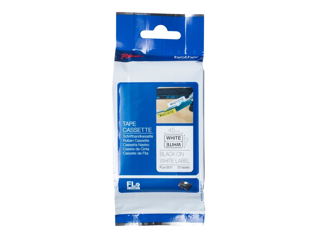 Касета за етикетен принтер BROTHER FLe-2511 Black on White Flag Tape for Brother P-touch D800W P900W P950NWна ниска цена с бърза доставка - BestPC.BG