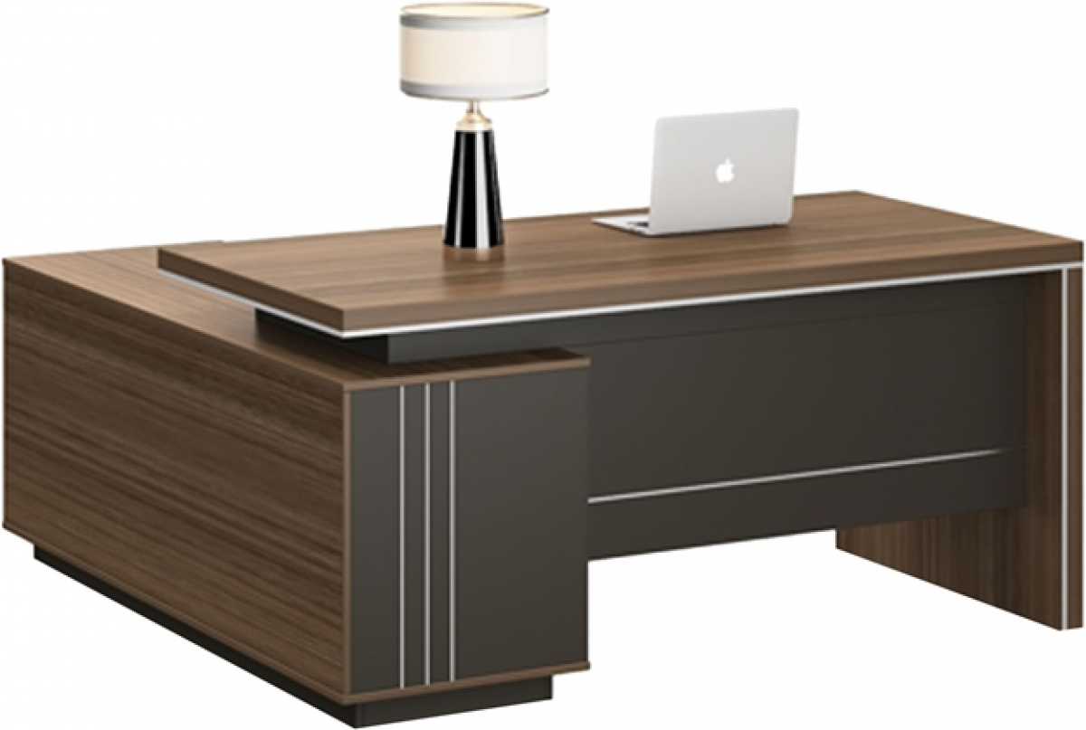 Бюро Работно RFG Работно Chicago, с шкаф, 1600 х 1600 х 750 mm, дъб Рейн и тъмносивона ниска цена с бърза доставка - BestPC.BG
