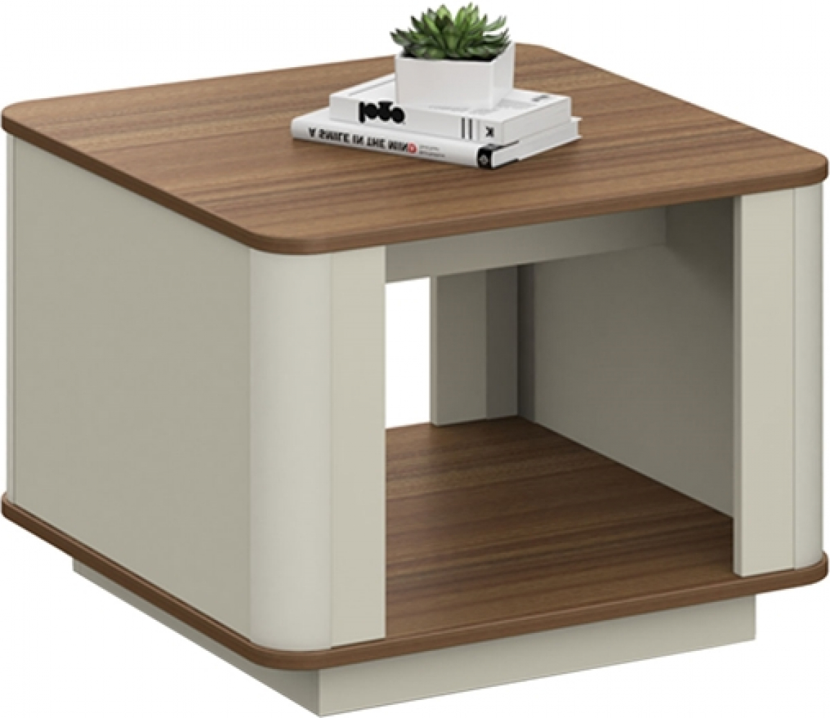 Ниска маса RFG Elmaz, 600 х 600 х 450 mm, квадратен плот, ПДЧ 25 mm, дъб и сивона ниска цена с бърза доставка - BestPC.BG