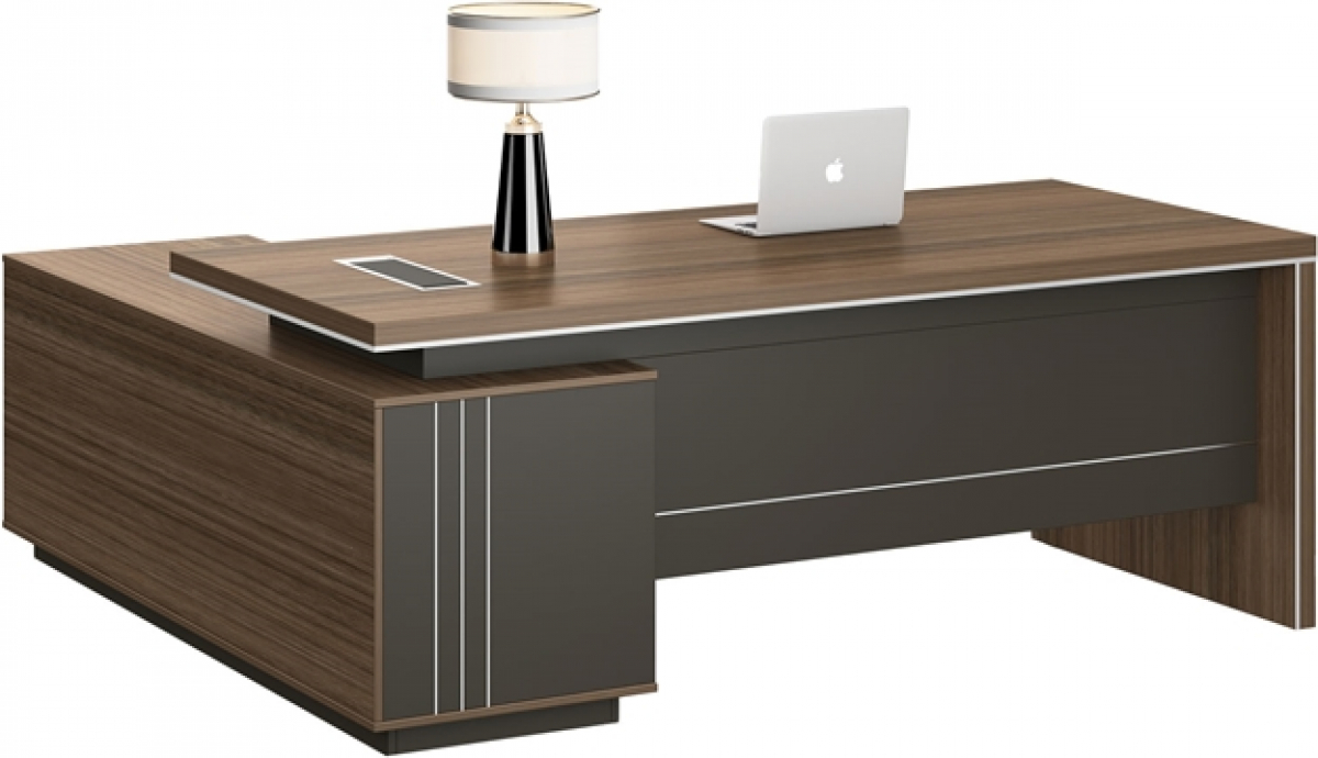 Бюро Бюро RFG Chicago, с шкаф, 2000 х 1800 х 750 mm, ПДЧ 25 mm, дъб Рейн и тъмносивона ниска цена с бърза доставка - BestPC.BG