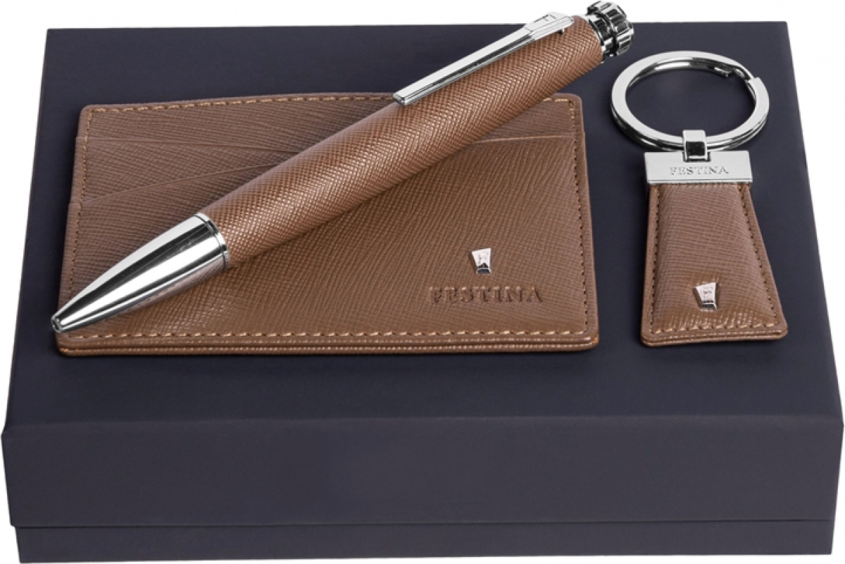 Festina Комплект химикалка, ключодържател и калъф за карти Chronobike, карамелна ниска цена с бърза доставка - BestPC.BG