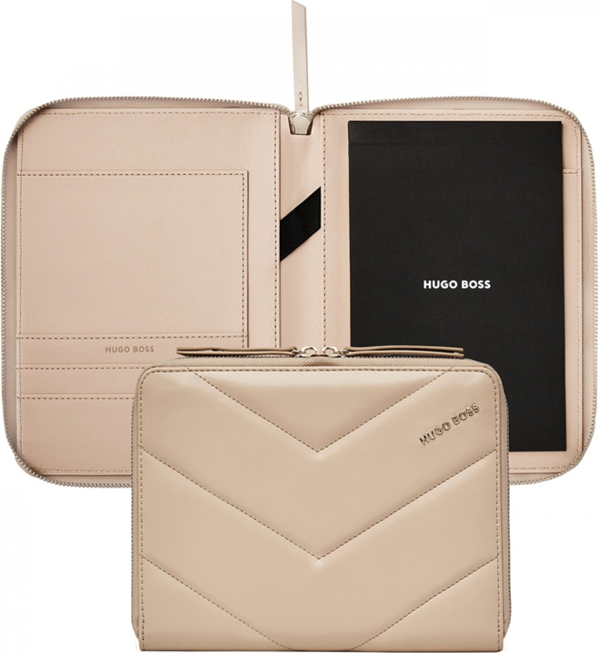 Hugo Boss Конферентна папка Triga, A5, бледобежована ниска цена с бърза доставка - BestPC.BG