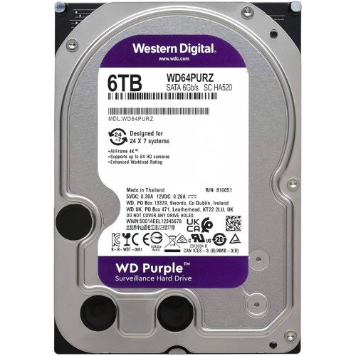 HDD вътрешен Твърд диск WD Western Digital WD64PURZ, 3.5", 6TB, 5400RPMна ниска цена с бърза доставка - BestPC.BG