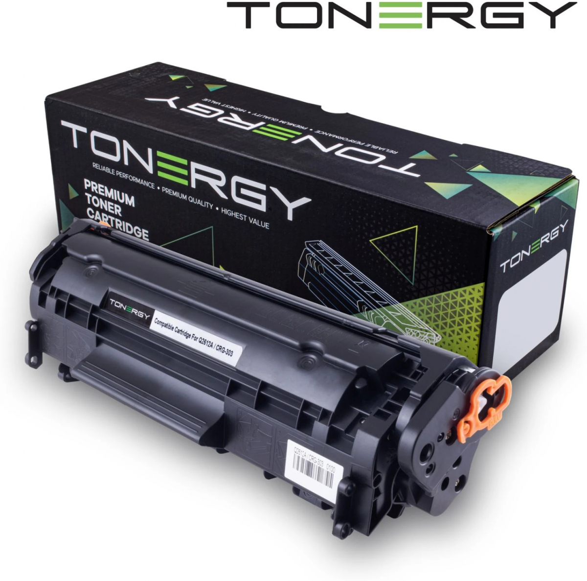 Тонер за лазерен принтер Tonergy Compatible Toner Cartridge HP 12A Q2612A CANON CRG-703 Black, 2kна ниска цена с бърза доставка - BestPC.BG
