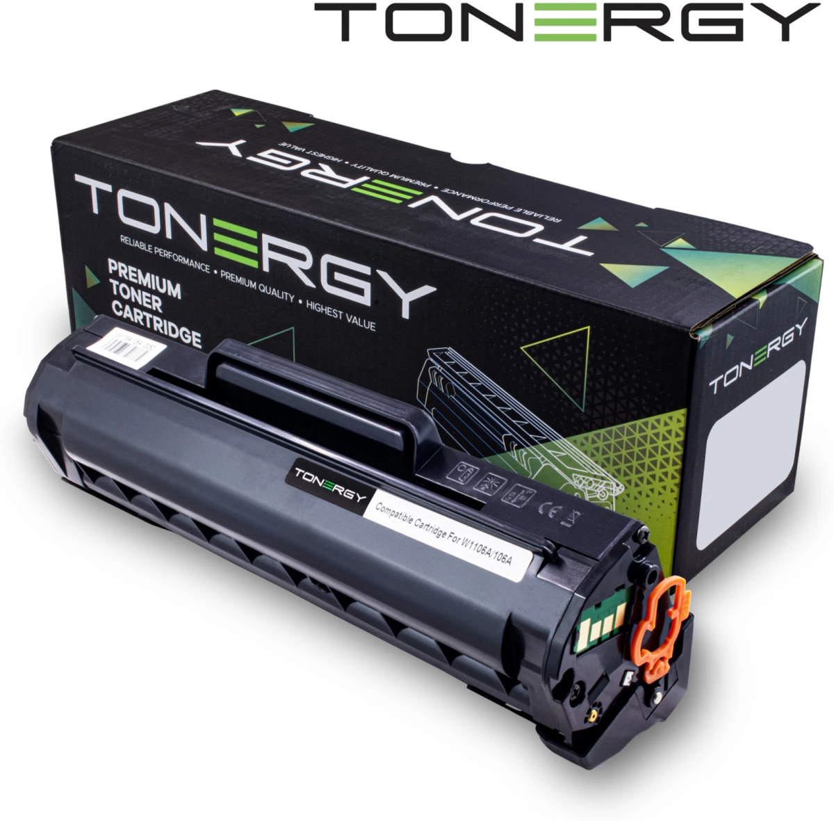 Тонер за лазерен принтер Tonergy Compatible Toner Cartridge HP 106A W1106A Black, 1kна ниска цена с бърза доставка - BestPC.BG