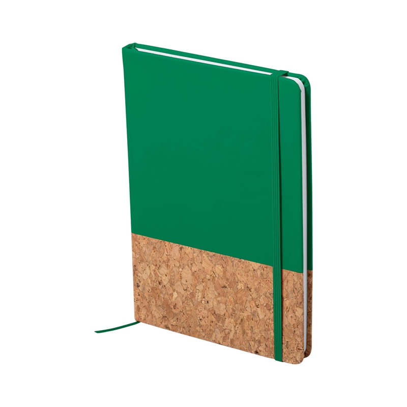 Тефтер Amsterdam Cork&Pu, А5, с ластик, 80 листа, зеленна ниска цена с бърза доставка - BestPC.BG
