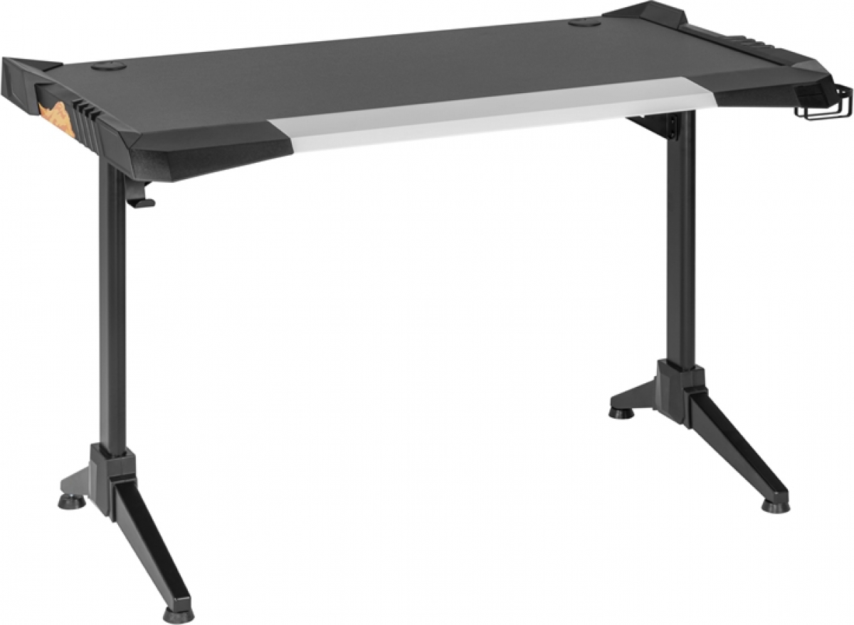 Бюро RFG Hero Pro, Гейминг, 1240 х 675 х 780 мм, LED Light, попставки, Черенна ниска цена с бърза доставка - BestPC.BG