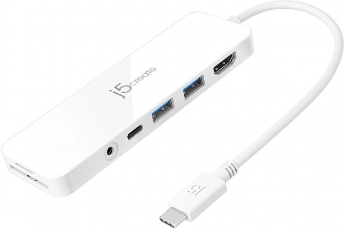 6-портов хъб j5create Mini Dock JCD373, USB, HDMI, SD, 3.5 mm jackна ниска цена с бърза доставка - BestPC.BG