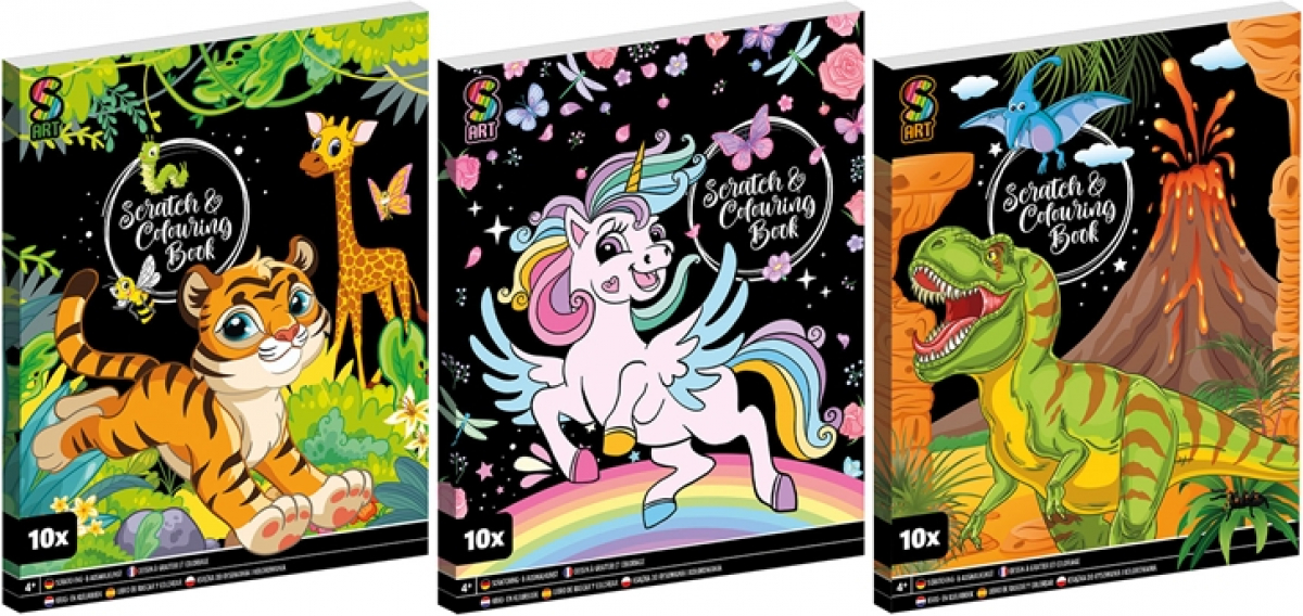 Moxy Комплект за издраскване и оцветяване, асорти, 10 листа, 48 брояна ниска цена с бърза доставка - BestPC.BG