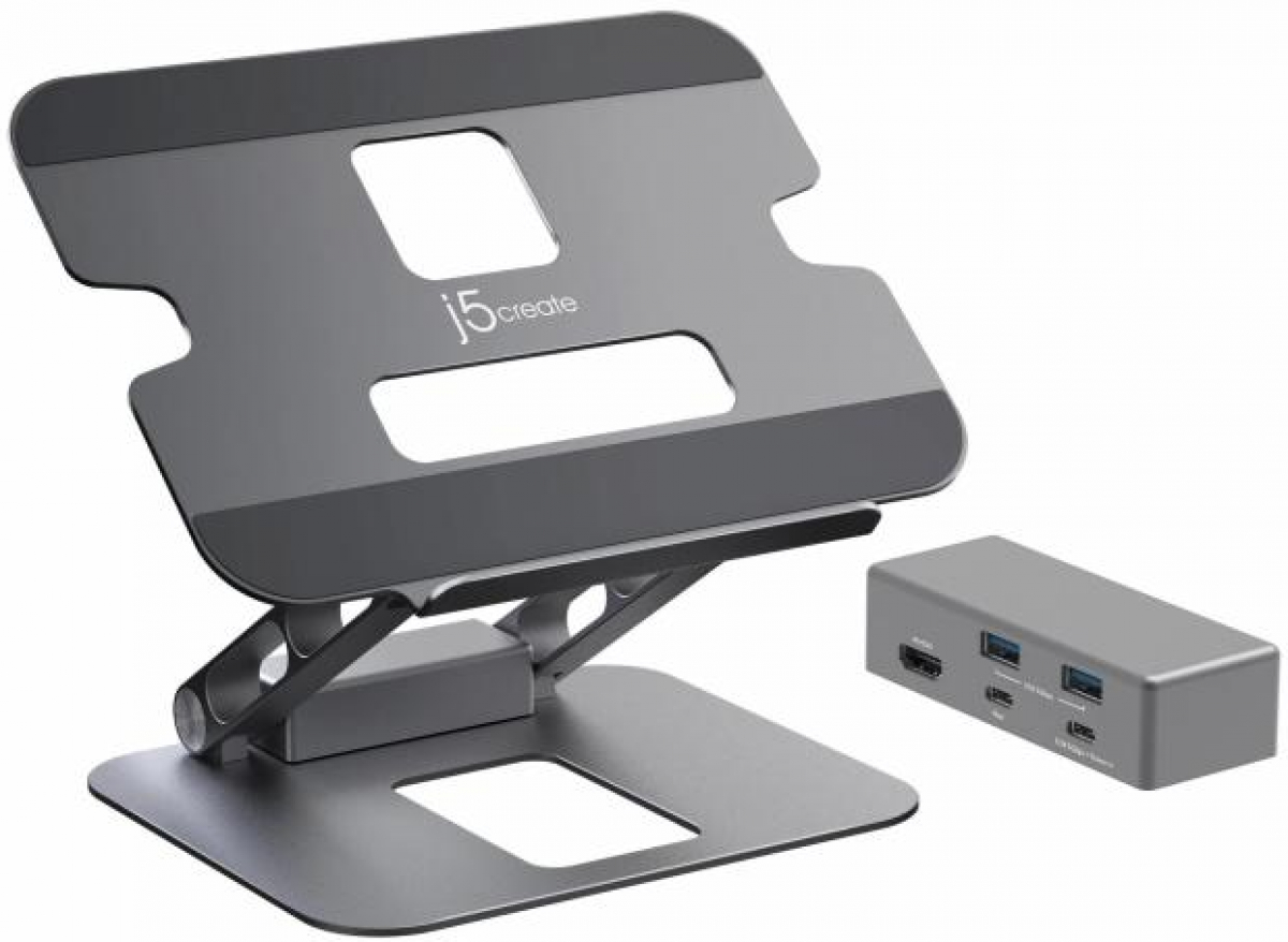 Поставка за лаптоп с докинг станция j5create JTS327, до 16, USB-C, 4Kна ниска цена с бърза доставка - BestPC.BG