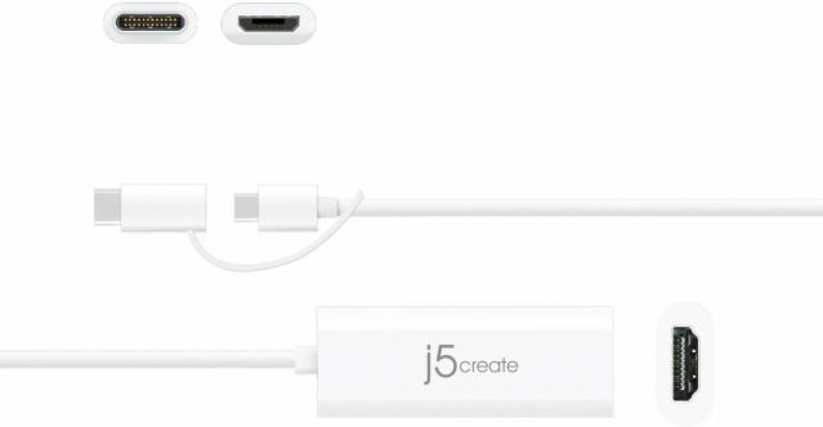 j5create видео адаптер, JUA165C, За андроид USB-C-USB-B мъжко - HDMI женскона ниска цена с бърза доставка - BestPC.BG