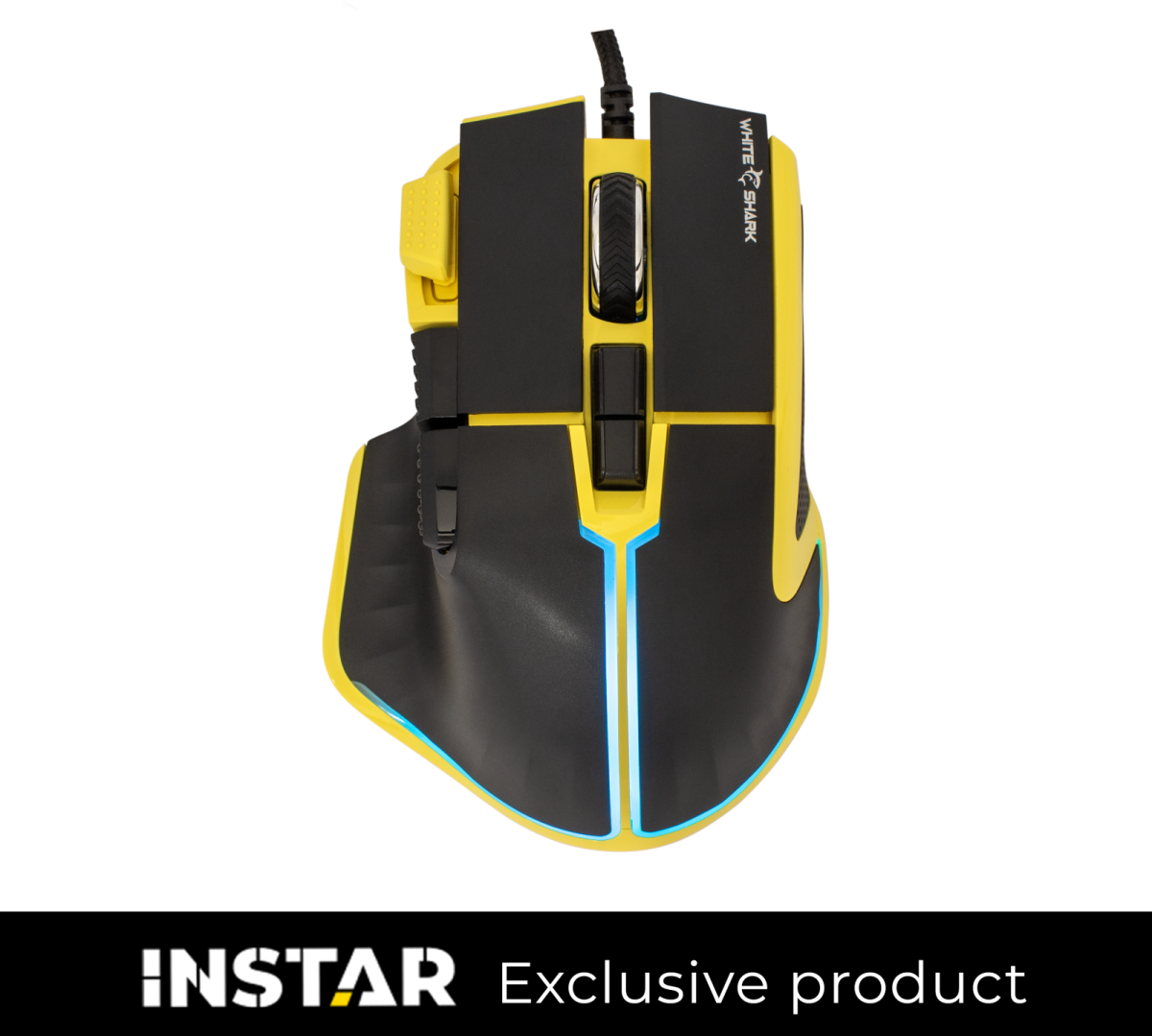Мишка White Shark GM-9006, MARROK, RGB, 12000 DPI, черно - жълтна ниска цена с бърза доставка - BestPC.BG