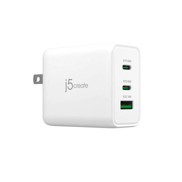 Принадлежност за смартфон Мрежово зарядно j5create JUP3365E 65W, 3 порта, USB-C, USB-Aна ниска цена с бърза доставка - BestPC.BG