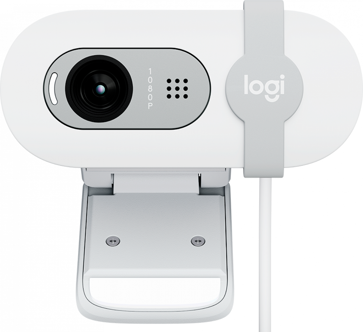 Уеб камера Logitech Brio 100, 1920x1080 FullHD, 1x USB 2.0, за монитор, бял цвятна ниска цена с бърза доставка - BestPC.BG