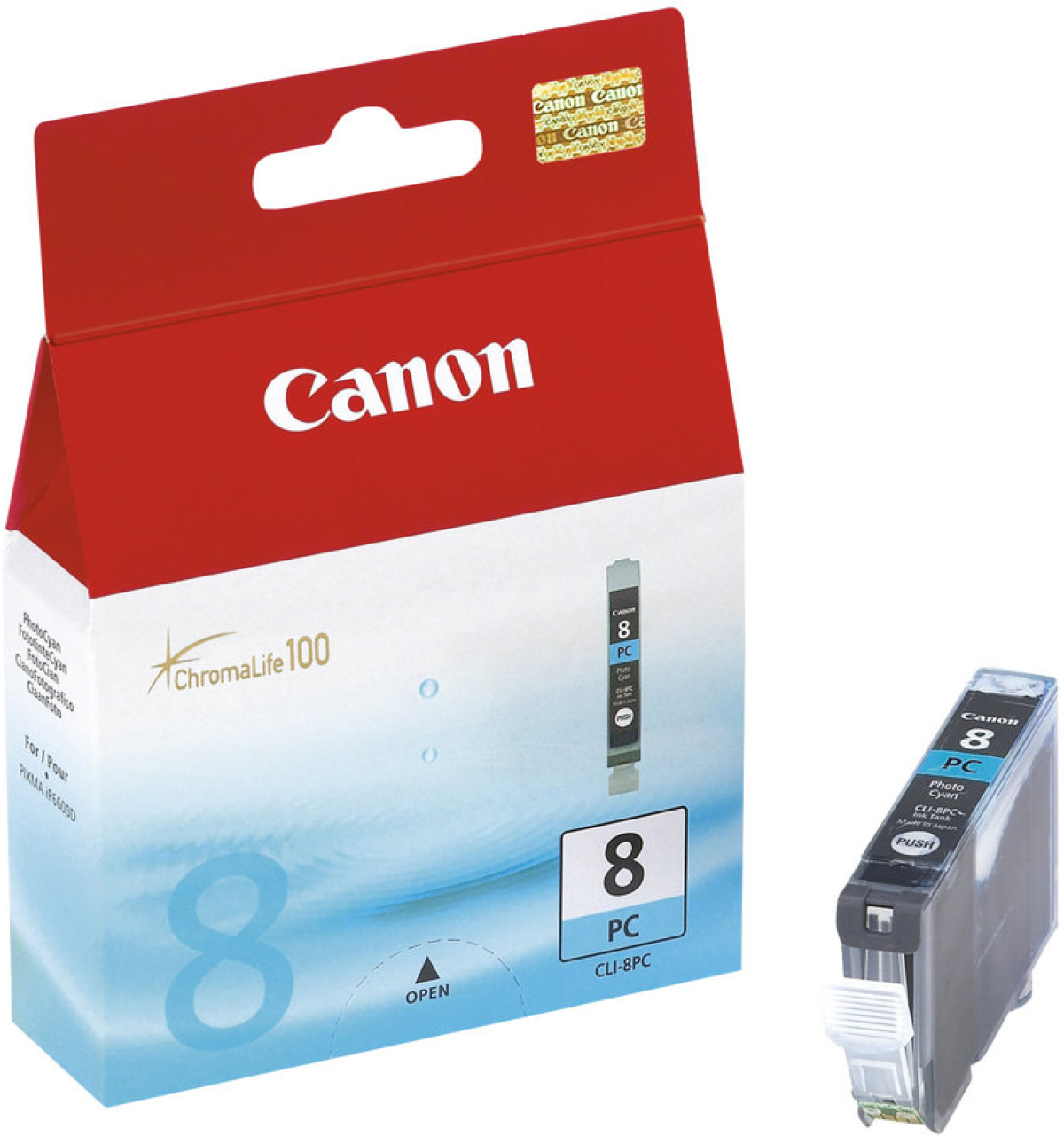 Касета с мастило CANON CLI-8PC ink cartridge photo cyan standard capacity 13ml 5.080 pages 1-packна ниска цена с бърза доставка - BestPC.BG